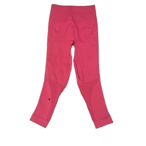 Lululemon seamless crop leggings in pink - size 6 - Picture 3 of 9